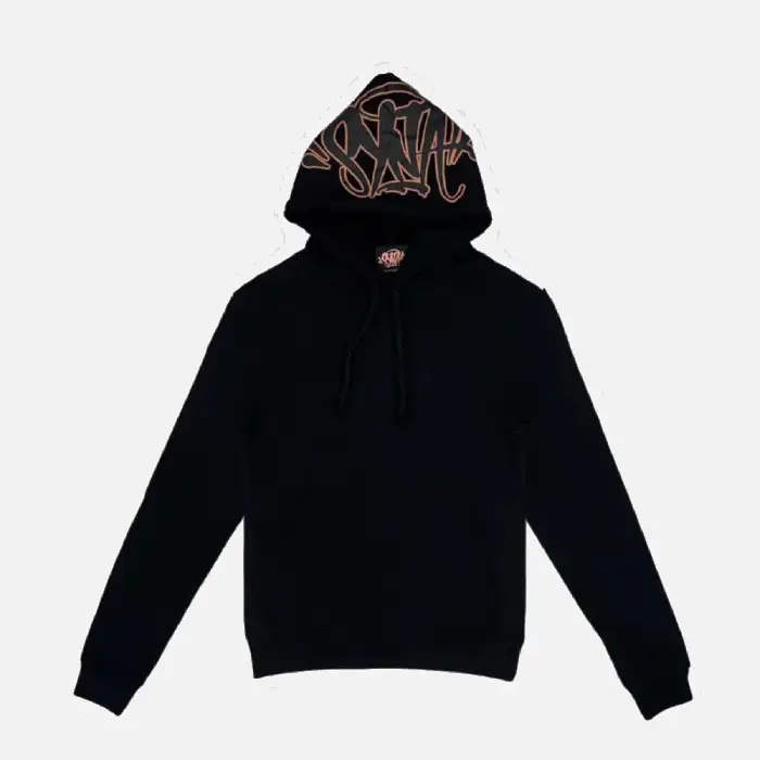 Hooded Top with Logo Black/Rose Gold with logo for men and women by Syna Worlds. Available in all sizes and colours.