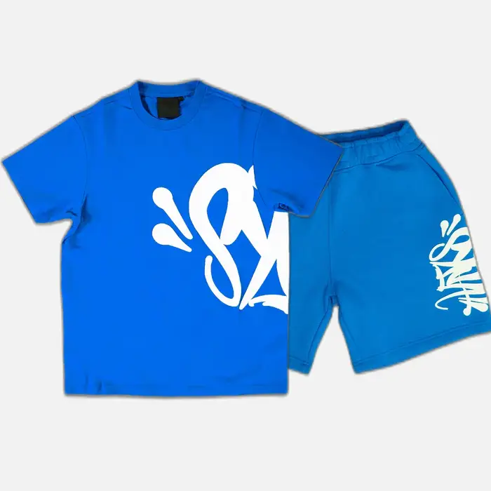 Syna world Team Syna Blue Short Set limited stock available at Syna Worlds. A sweatshirt of incredible quality