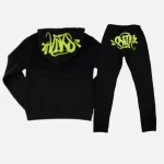 Buy the Syna world Syna Logo Tracksuit Black/Green from Syna Worlds. The best quality available.