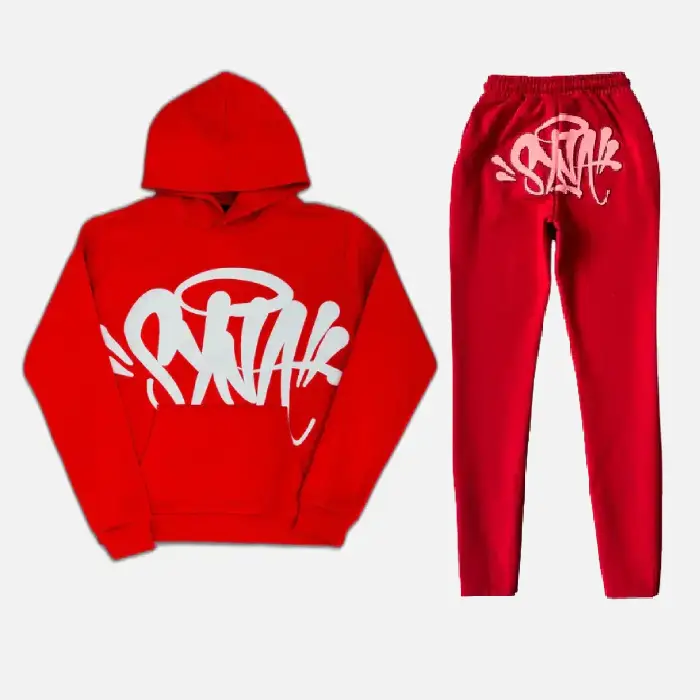 Discover the Syna world Tracksuit with Syna Logo Red in our official shop. A comfortable, high-quality garment. Discover the Syna world Tracksuit with Syna Logo Red in our official shop. A comfortable, high-quality garment.