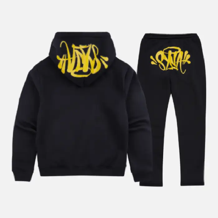 Discover the latest Syna World Yellow Logo Black Tracksuit by buying it online. Visit our Syna Worlds shop.