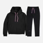 Black tracksuit with the Syna World Rose Logo Black Tracksuit. Limited stock at Syna Worlds. A tracksuit of incredible quality. Order it now! Hurry!