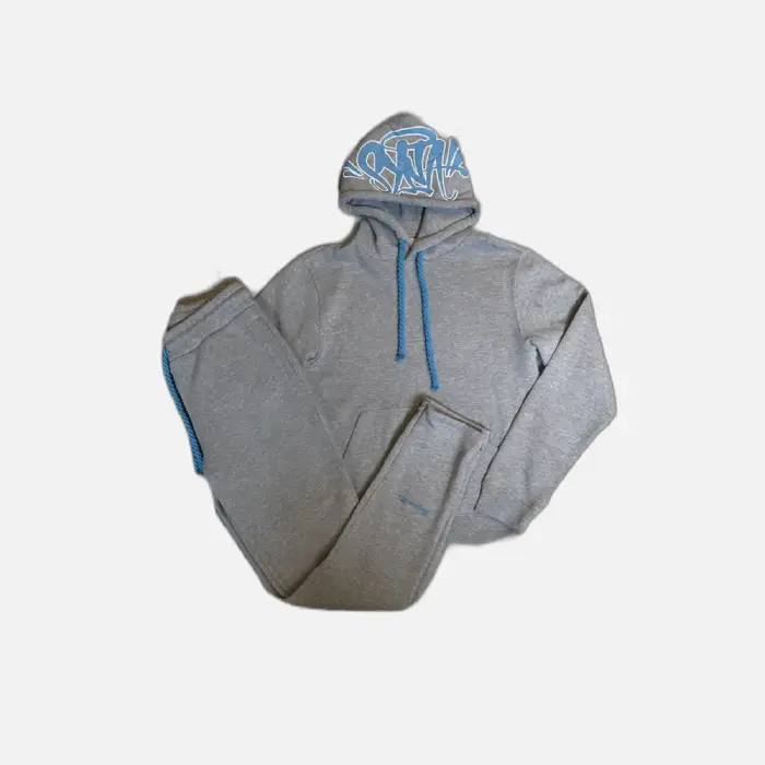 Get the Syna Logo Grey/Blue Tracksuit at an affordable price – a unique, high-quality design available at Syna Worlds. Hurry!