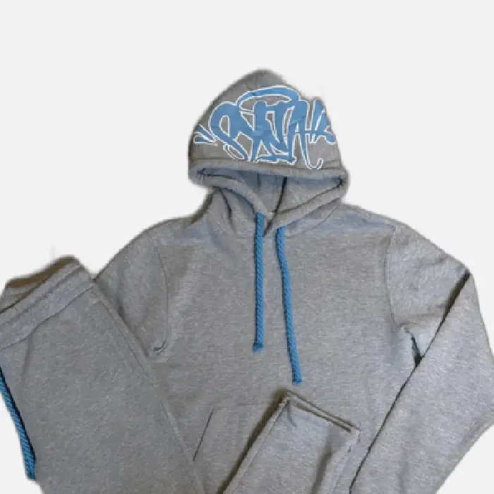 Get the Syna Logo Grey/Blue Tracksuit at an affordable price – a unique, high-quality design available at Syna Worlds. Hurry!