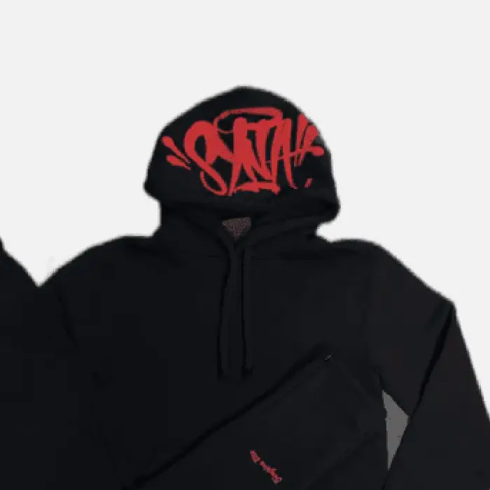 Discover the full Syna Logo Tracksuit – Black/Red Tracksuit at Syna Worlds. Fast delivery worldwide and easy returns.